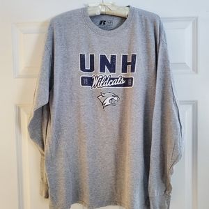 Heather Grey UNH Wildcats Long Sleeve Tshirt